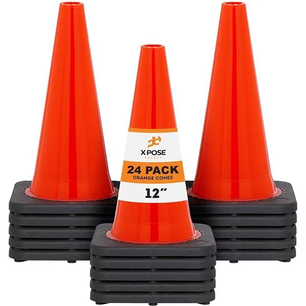 Traffic Cone, PVC, 12